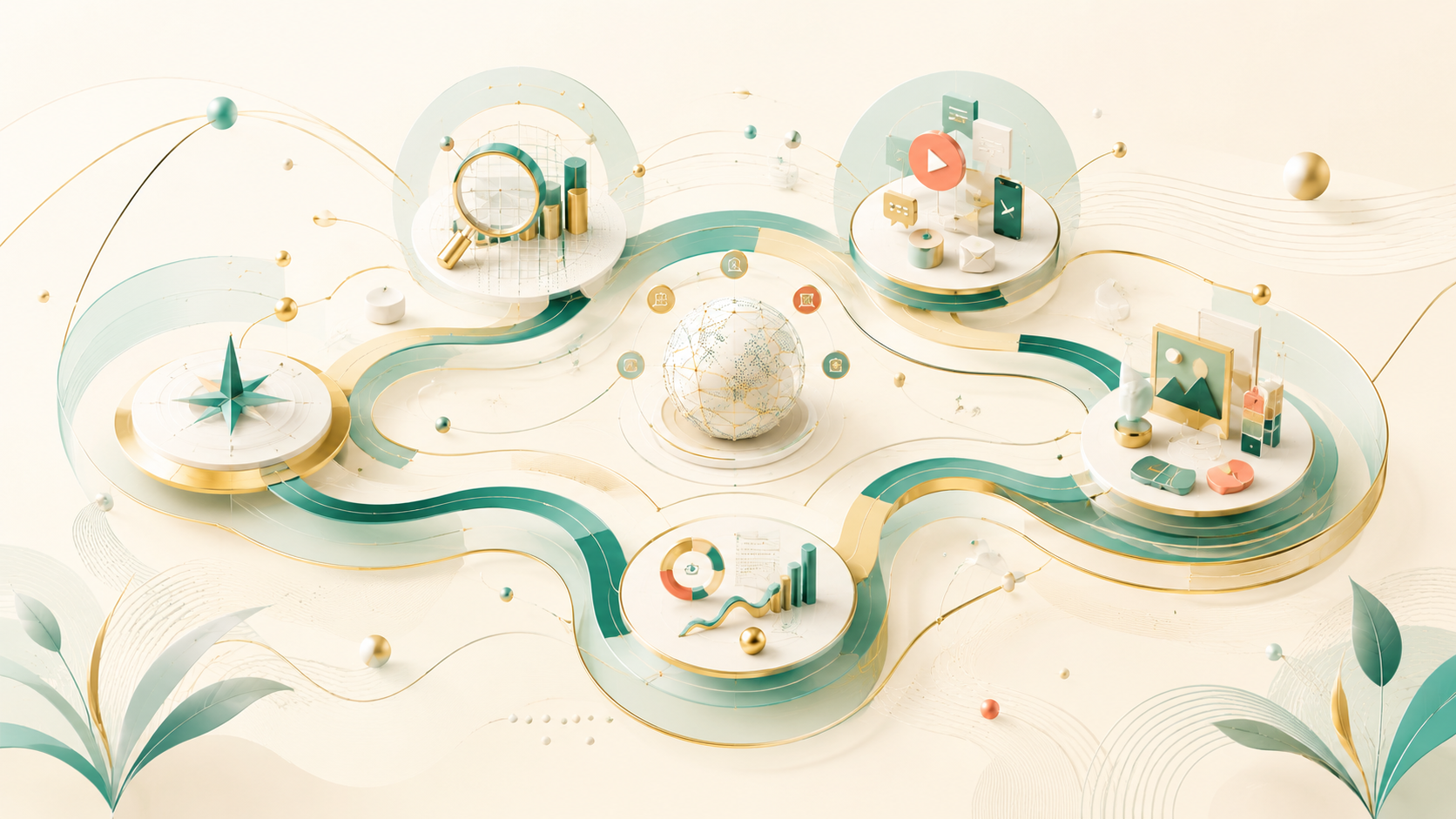 Marketing ecosystem illustration