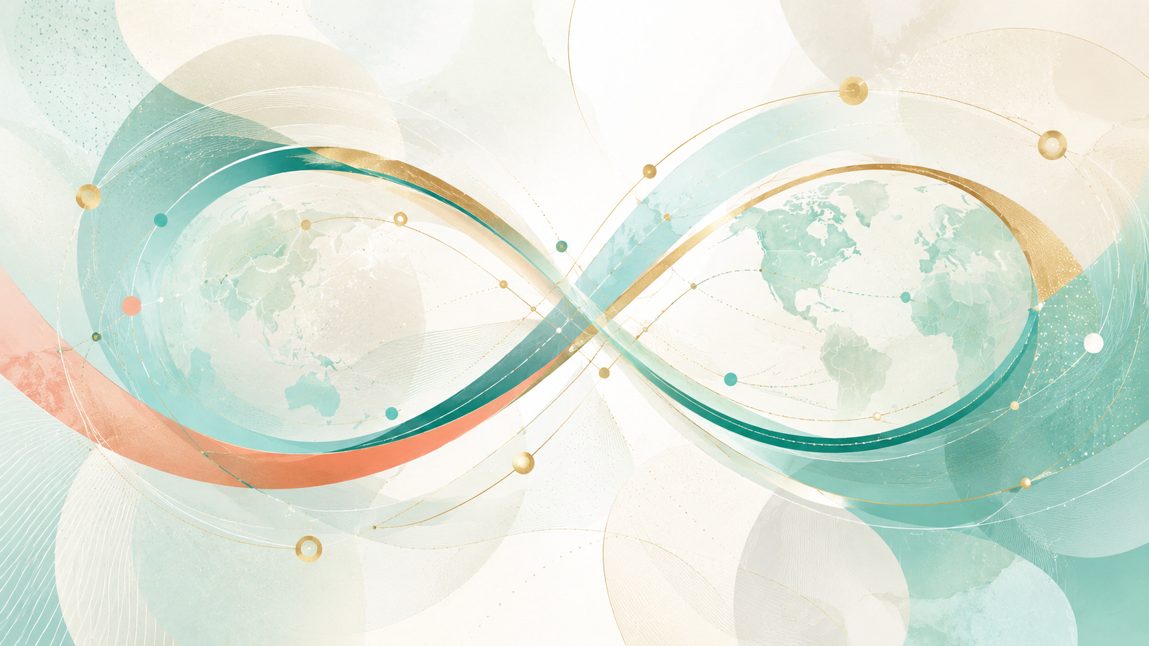 Abstract global marketing flow